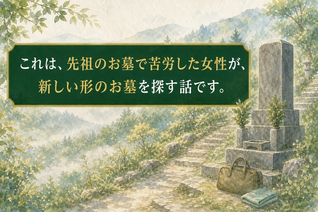先祖のお墓で苦労した女性が新しい形のお墓を探す物語