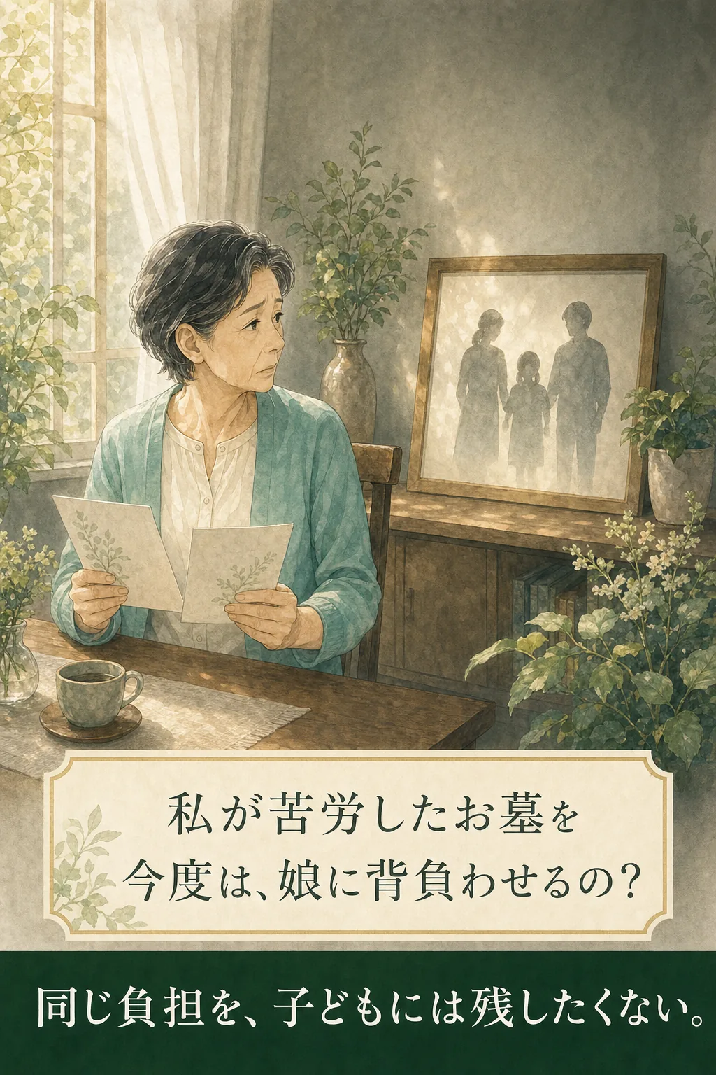 同じ墓の負担を娘に残したくないと気づく母