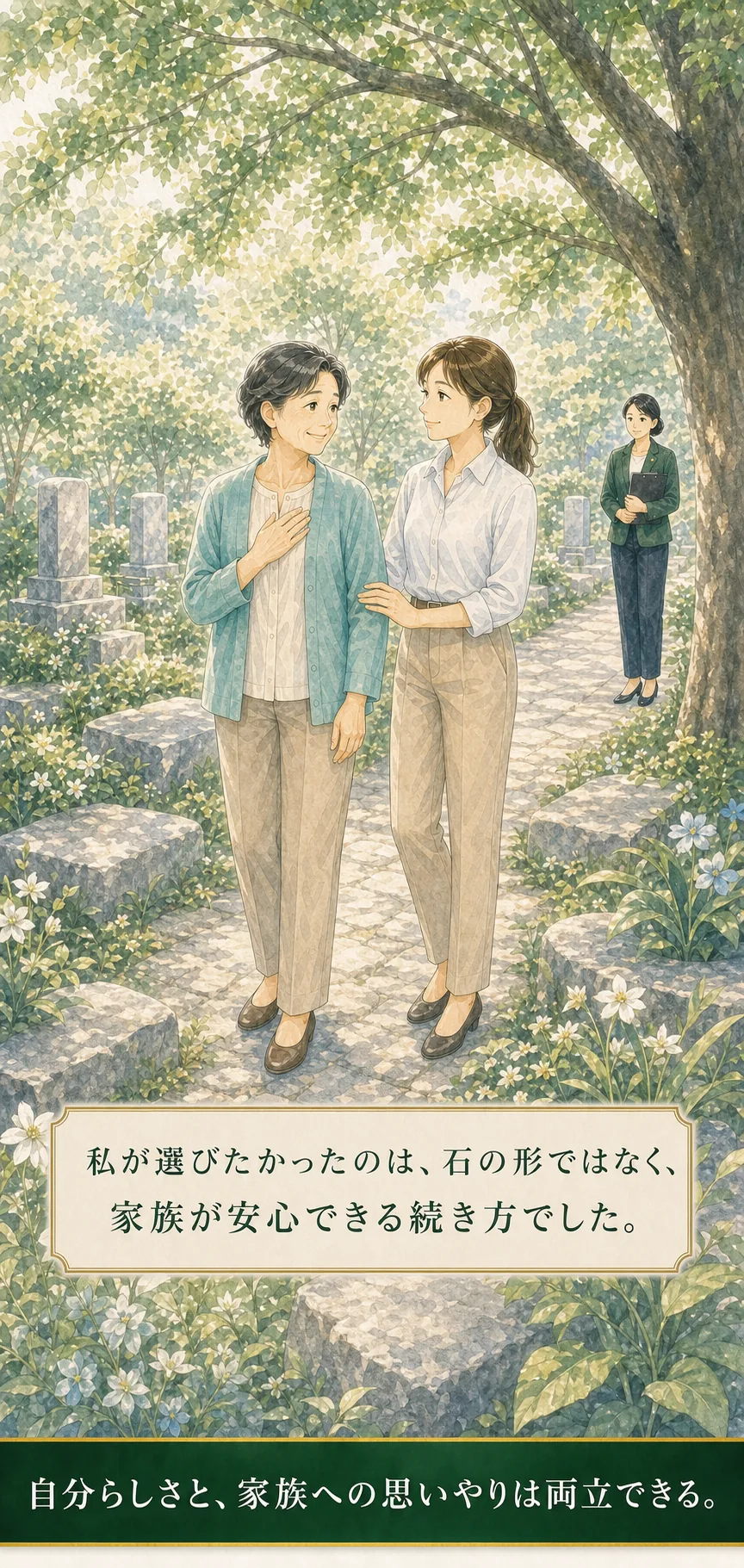 家族が安心できる供養の続き方を見つけた母と娘