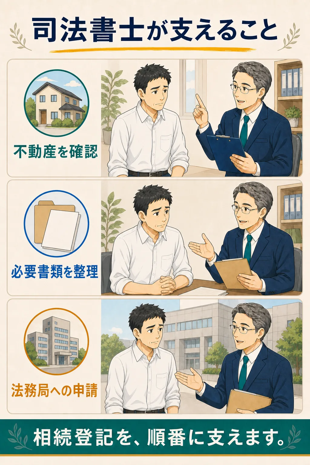 不動産確認から法務局への申請まで司法書士が支える内容